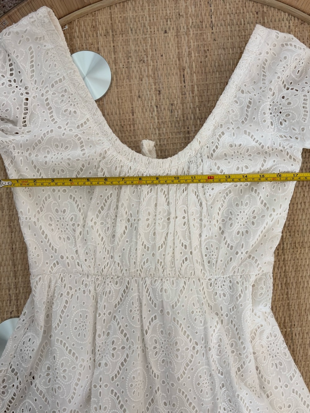 Veronica Beard Calibra Broderie Anglaise Cotton Mini Dress White Sz 2 - Picture 10 of 17